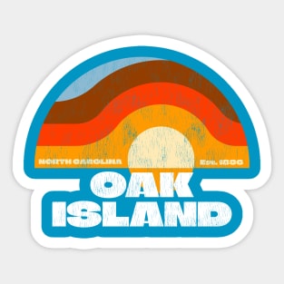 Oak Island, North Carolina Sunrise to Sunset Sticker